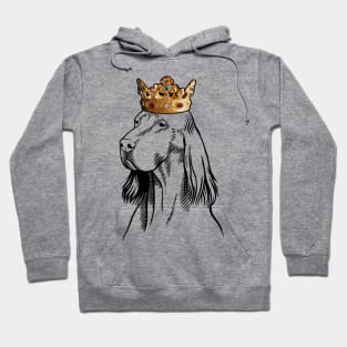 English Setter Dog King Queen Wearing Crown Hoodie